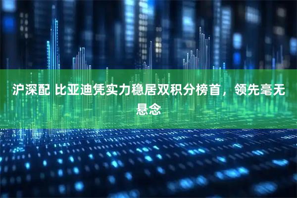 沪深配 比亚迪凭实力稳居双积分榜首，领先毫无悬念